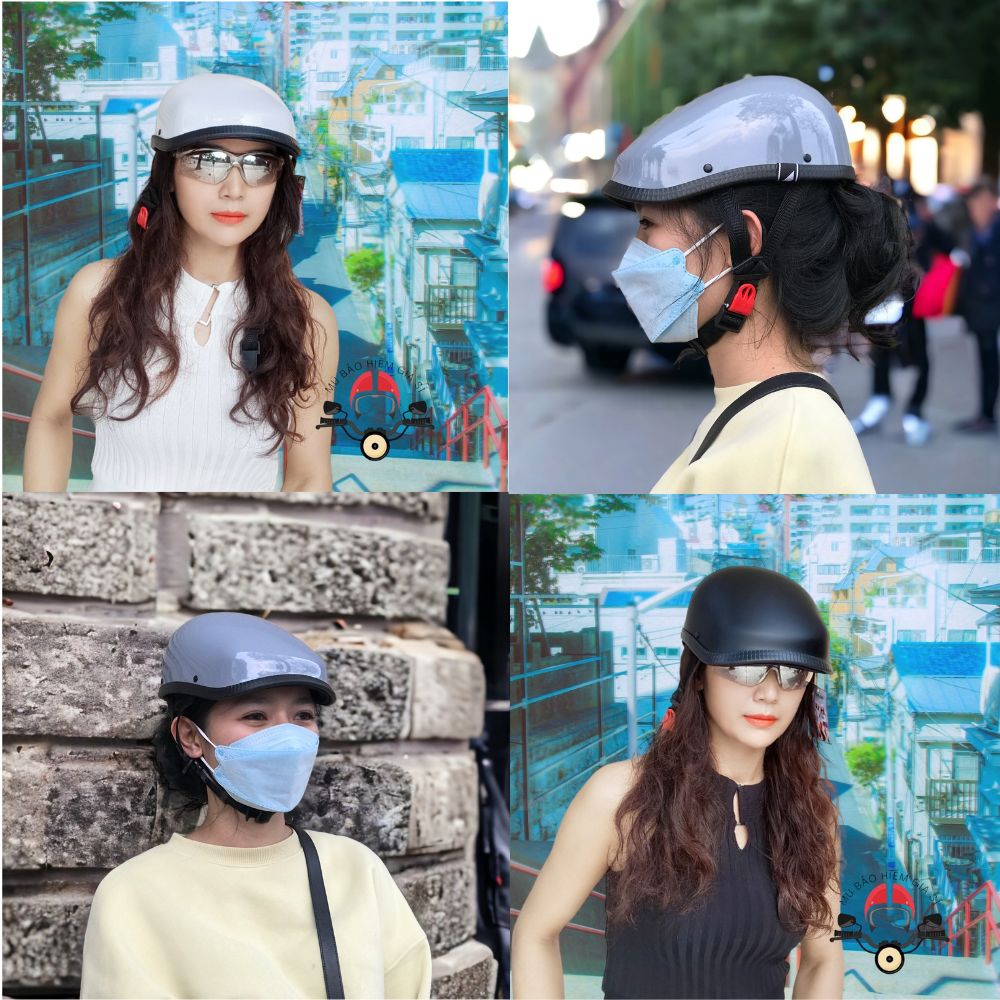 Mũ Nón bảo hiểm thời trang Beret cao cấp thể thao thời trang bụi phố cá tính