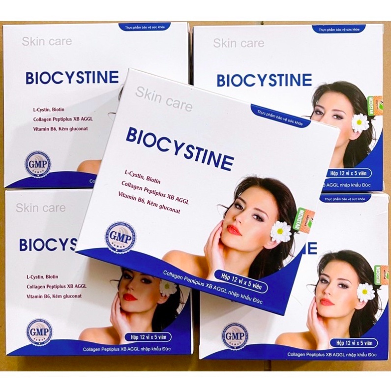 Viên Uống Đẹp Da, Khoẻ Tóc Móng, Giảm Mụn, Mờ Thâm Nám, Chống Lão Hoá Biocystine - Nhập Khẩu Chính Hãng 30 viên