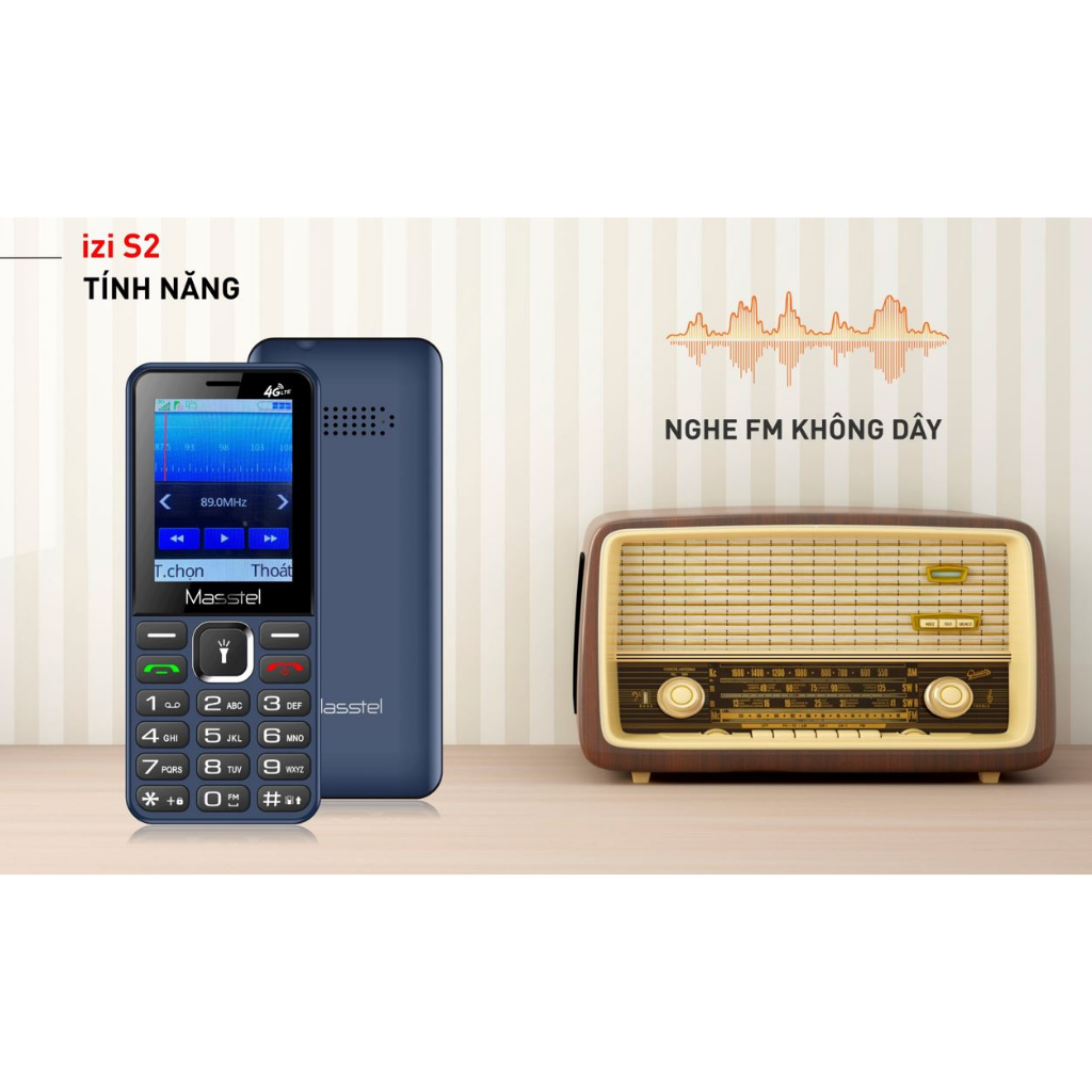 Điện thoại Masstel Izi S2 4G - Mới nguyên seal
