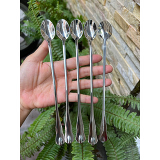 Thìa khuấy Rehang, thìa pha sinh tố inox 304 cán dài 20cm sáng đẹp