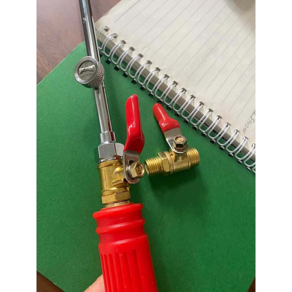 Van khóa kiểu gạt loại thường, ren ngoài 14mm-đồng thau dùng trong tưới phun áp suất, phun sương,bình xịt điện,...