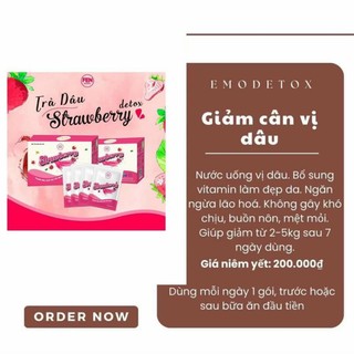Emo Detox Trà Dâu Hỗ trợ Giảm Cân EmoSlim