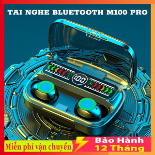 Tai Nghe Không Dây M100 / M10 Bluetooth 5.3 TWS Hifi Chống Thấm Nước Kèm Mic , bảo hành 12 tháng
