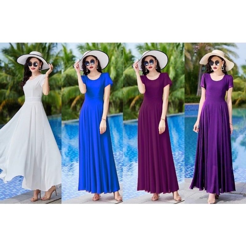 ĐẦM MAXI VINTAGE CỔ TRÒN 2109