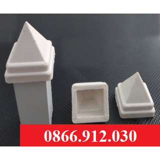 bộ 10 chiếc vuông 20x20 mũ nhọn chụp hàng rào, mũi giáo, mác nhọn v20, chụp rào cổng, nút trang trí