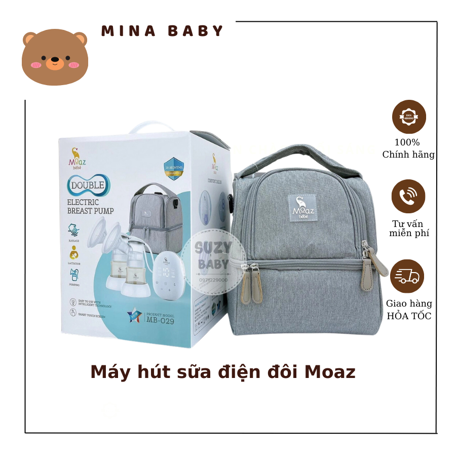 MÁY HÚT SỮA ĐIỆN ĐÔI MOAZ BEBE