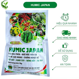 Phân bón humic japan 1kg tăng trưởng siêu tốt cây trồng ev36 vietau