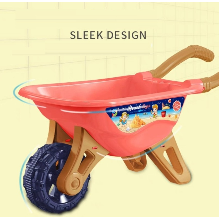 Đồ chơi trẻ em Xô cát đi biển có guồng quay, khuôn nặn cát,và dụng cụ chơi cát - Thingkids