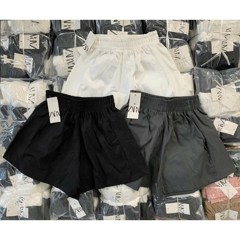 SET SOOC 3 QUẦN CHUN NỮ ĐEN TRẮNG GHI