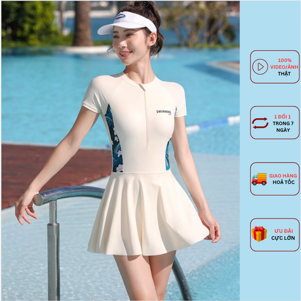 M-2XL Đồ Bơi Bikini Cao Cấp Liền Mảnh Áo Tắm Dáng Váy Kín Đáo Chính Hãng YouYou bigsize  Coolstore