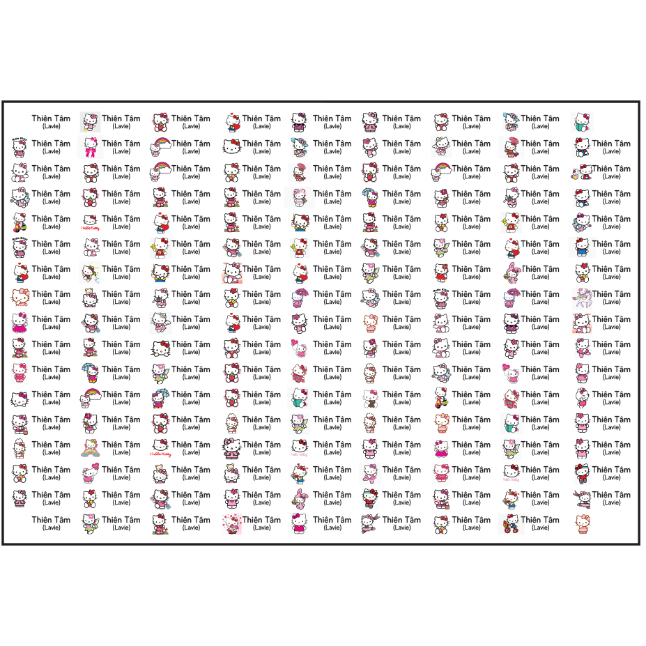Combo 50 nhãn vở và 150 sticker Helokity