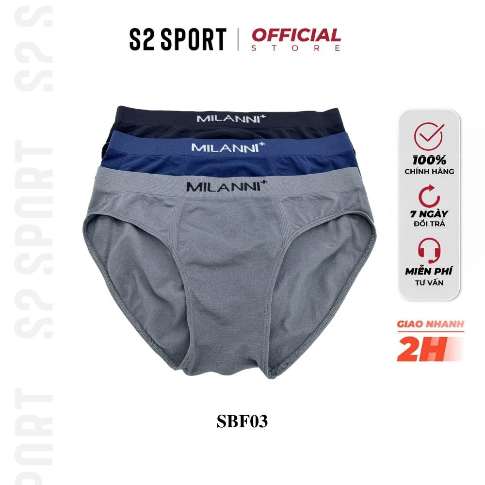 Quần lót nam S2 SPORT SBF03 sịp tam giác cao cấp cạp to logo dệt liền co giãn 4 chiều thoáng mát mềm mịn kháng khuẩn