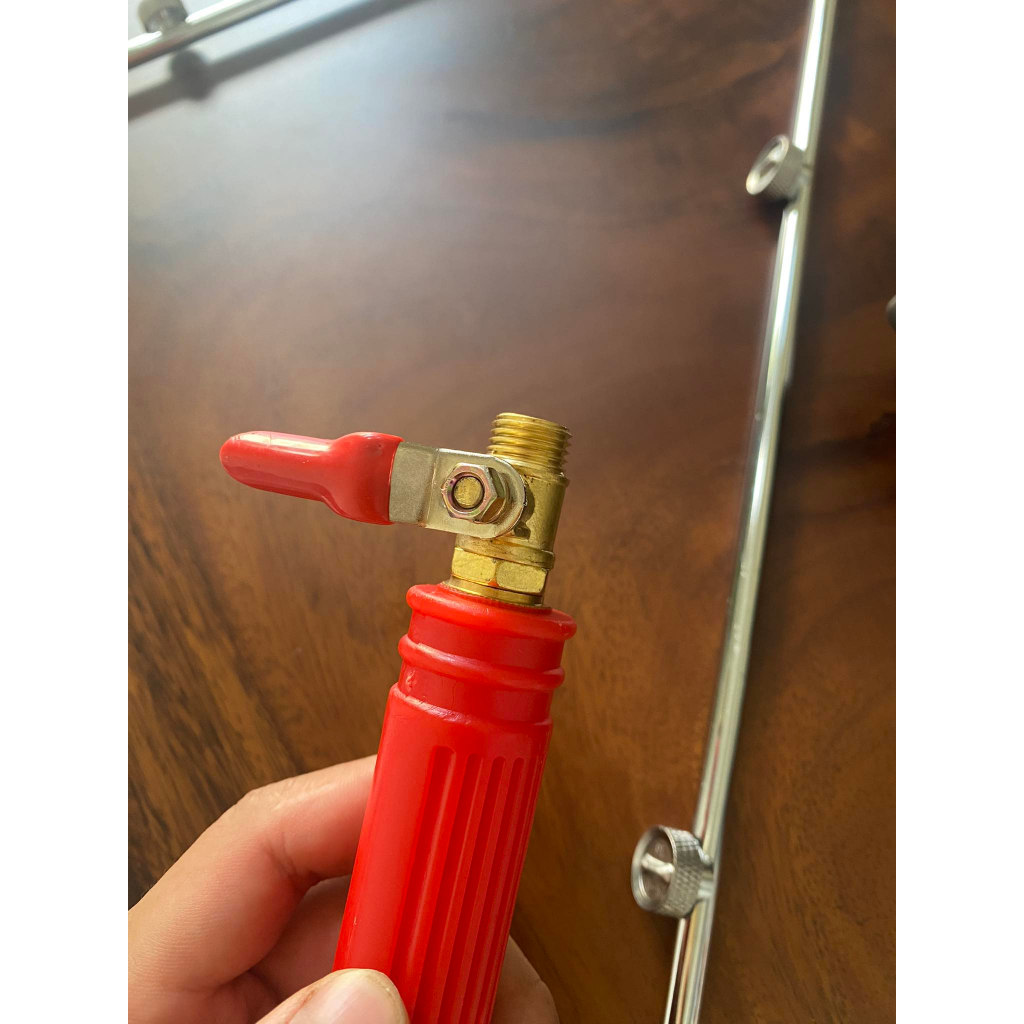 Van khóa kiểu gạt loại thường, ren ngoài 14mm-đồng thau dùng trong tưới phun áp suất, phun sương,bình xịt điện,...