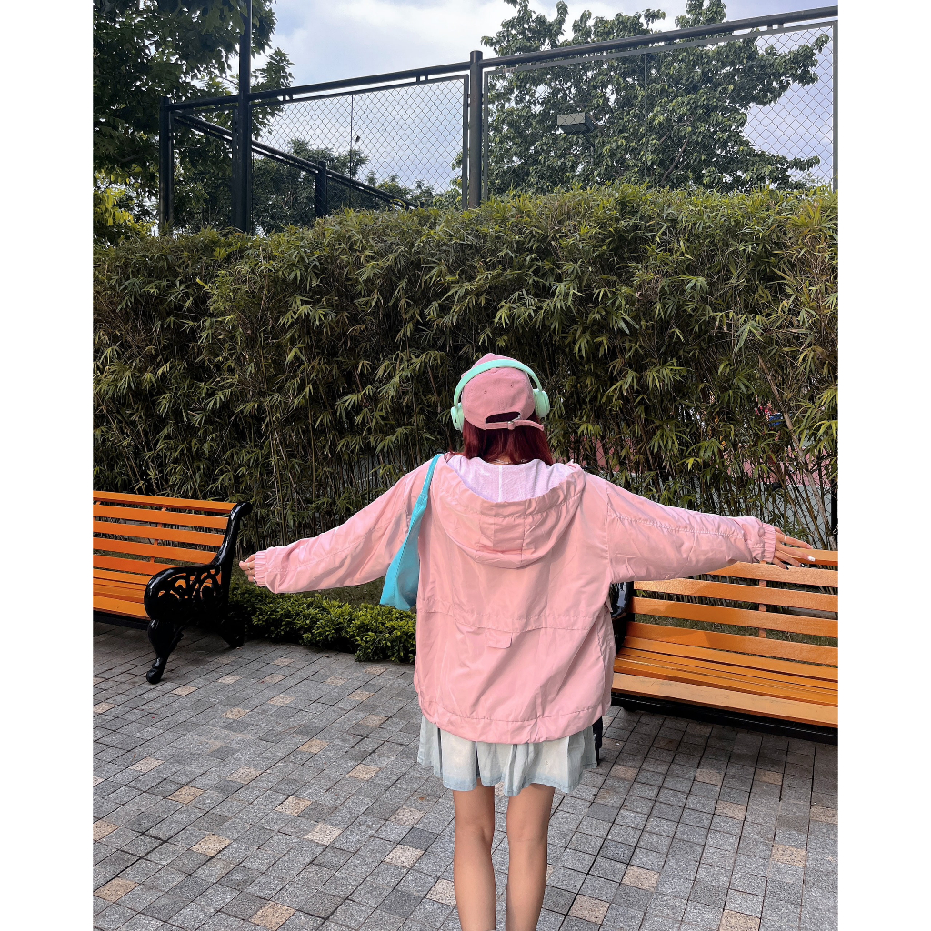 Áo khoác Dù nữ Gooan JB Form Rộng