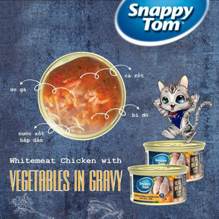 Pate lon Snappy Tom Premium cho mèo lớn 85g (6 lon)