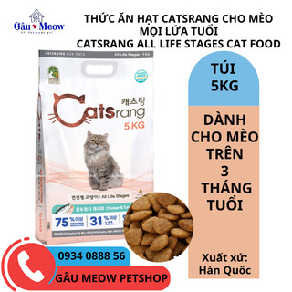 [Túi 5kg] Thức ăn hạt khô Catsrang cho mèo mọi lứa tuổi