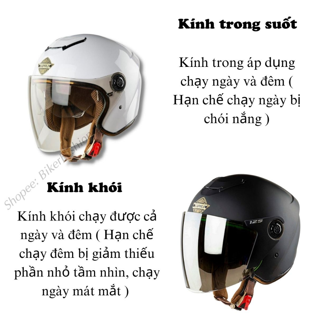 Kính Napoli N125, kính thay thế nón bảo hiểm Napoli N125 CHÍNH HÃNG