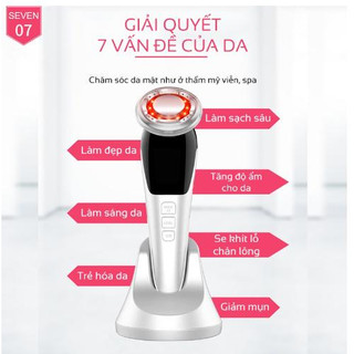Máy chăm sóc và trẻ hóa da công nghệ massage  nóng lạnh, ems, ion - + ,  di chất  DM-818