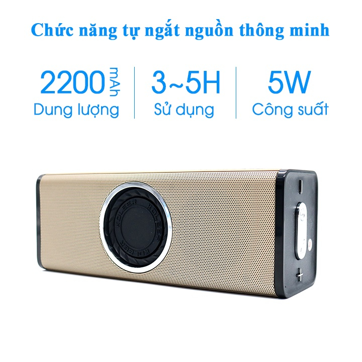 Loa bluetooth KOLEER SU-H5 bass căng đét - hỗ trợ thẻ nhớ/USB/AUX/FM (nhiều màu) âm thanh cực hay