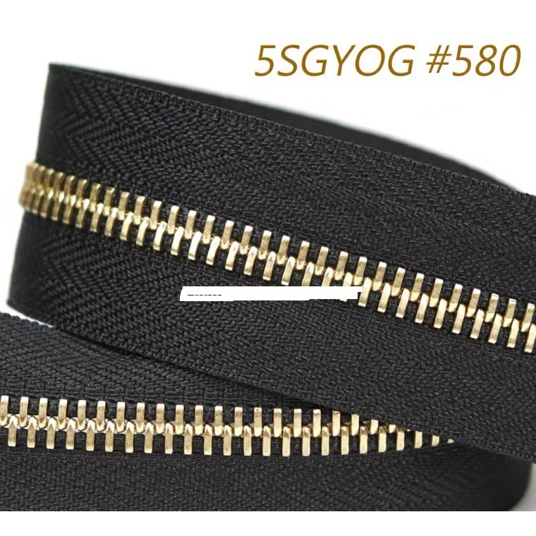 Dây kéo 2 chiều YKK răng 5 và răng 3 bằng đồng răng vàng