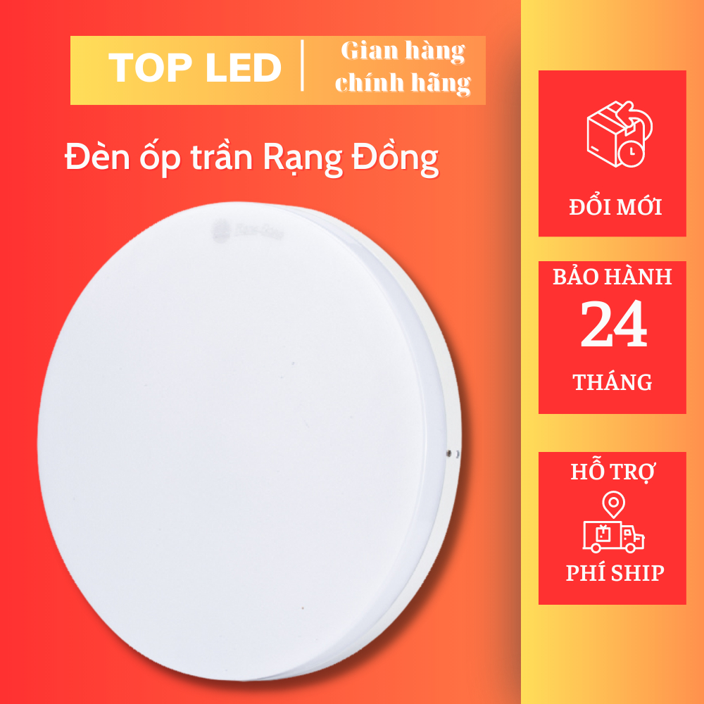Đèn Led trang trí, đèn ốp trần, đèn trần tròn tràn viền Rạng Đông chính hãng