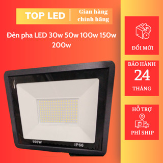 Đèn pha LED SMD 30w 50w 100w 150w 200w chiếu kho xưởng sân bóng, hắt biển quảng cáo ngoài trời chống nước IP66