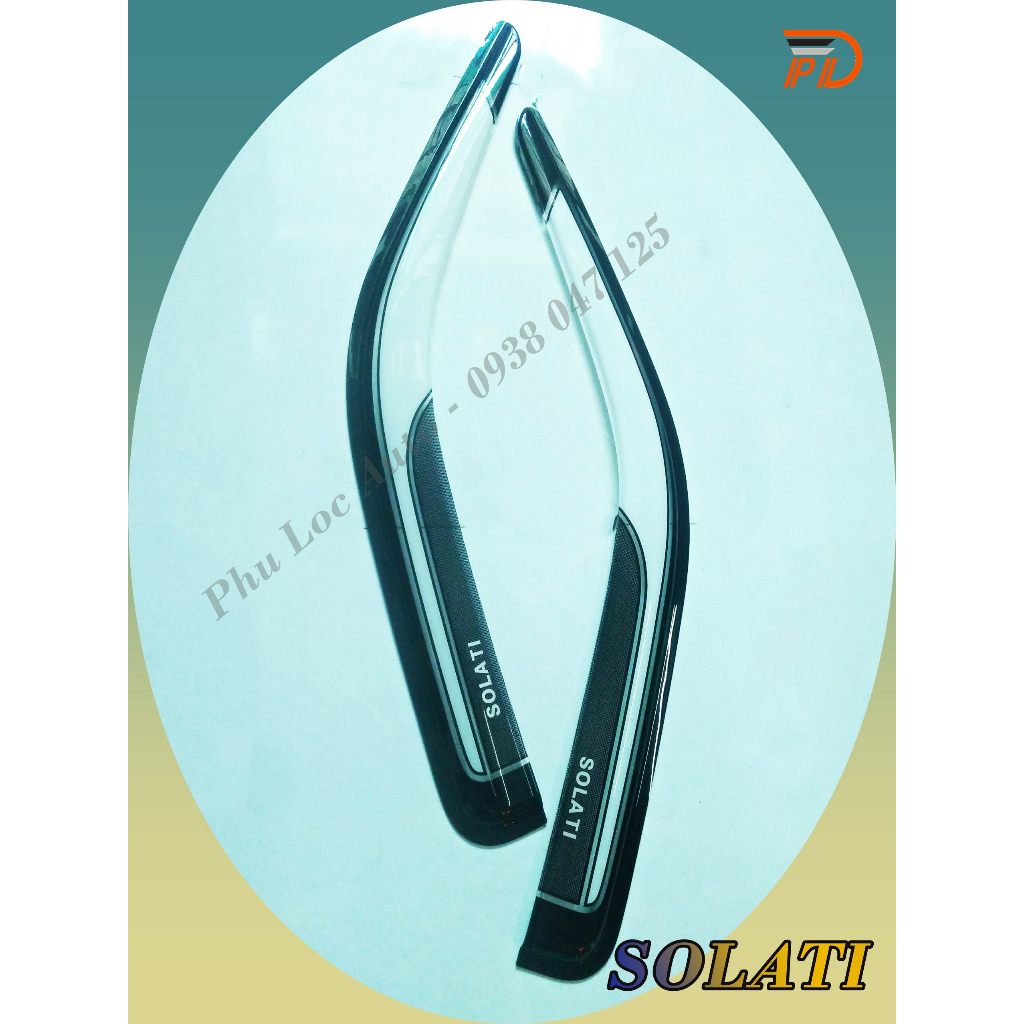 Vè che mưa kính cửa xe Hyundai SOLATI 16 chỗ hàng thái ( bộ 2 cái)