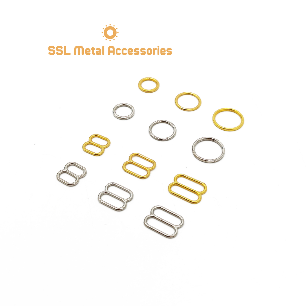 Set 10 Khoen móc bra kim loại dùng tăng giảm dây áo, nội y, đồ lót khoen số 0, 8, 9 MF01, MF-021, #ssl_accessories