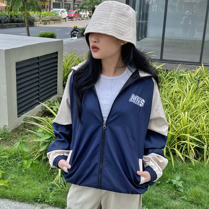 Áo Khoác Gió MNS Jacket, Áo Khoác Dù Nam Nữ 2 Lớp Hình Thêu