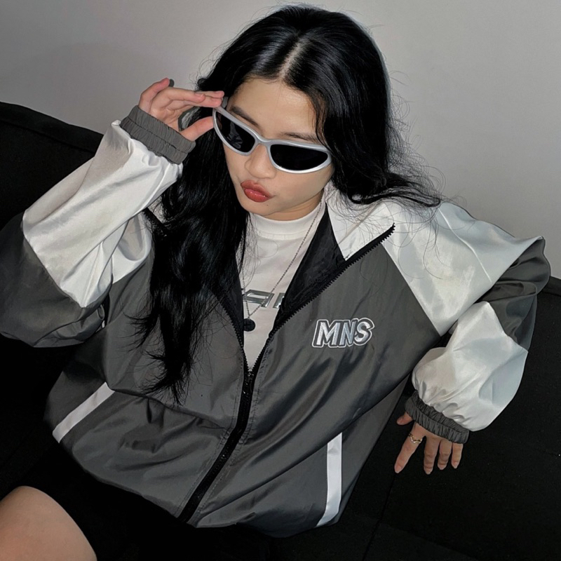 Áo Khoác Gió MNS Jacket, Áo Khoác Dù Nam Nữ 2 Lớp Hình Thêu