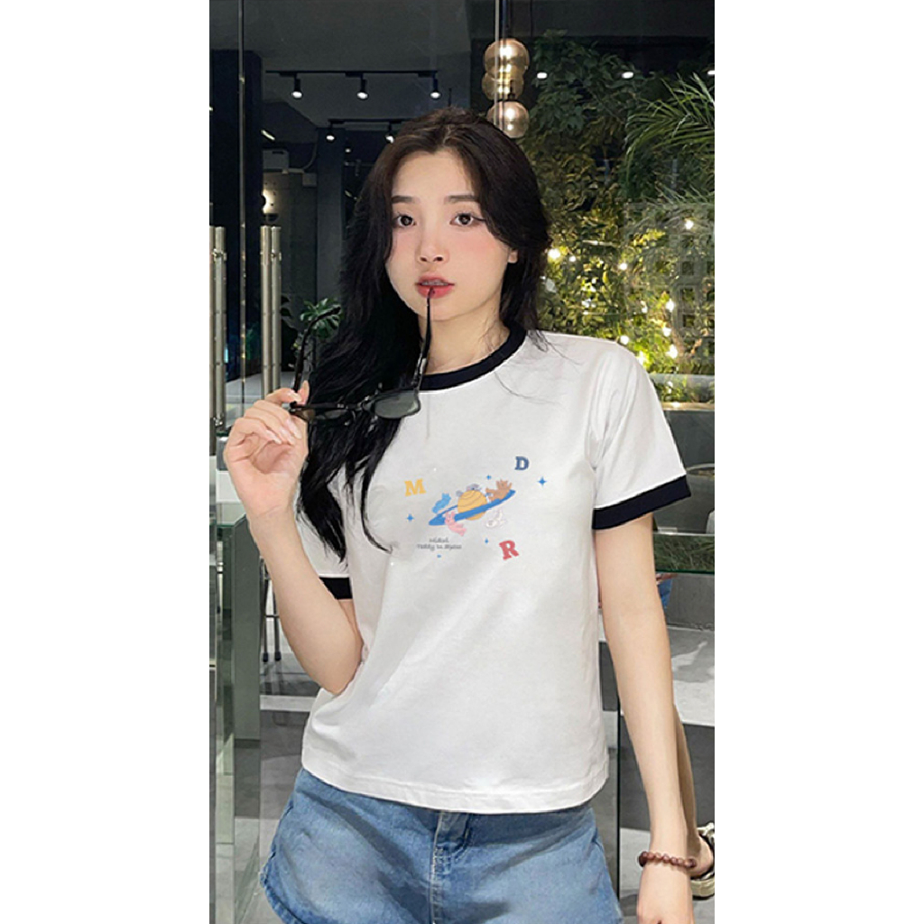 Áo thun Baby Tee TEDDY IN SPACE unisex phông Nam Nữ Local Brand Chính Hãng Midori M Studio