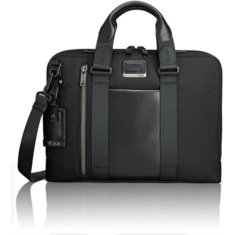 Cặp Tumi da thật phối vải