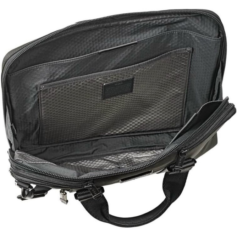 Cặp Tumi da thật phối vải