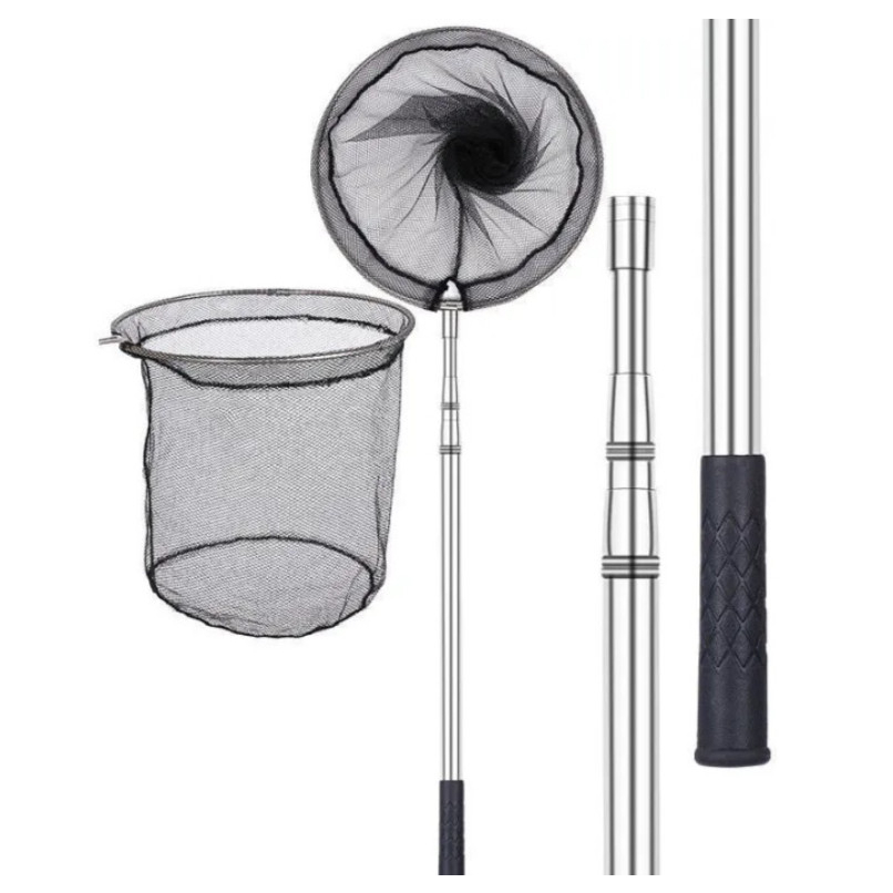 Vợt Vớt Cá Tam Giác Inox 1m7 Đến 3m Dạng Vuông XL01-Full Inox Siêu Bền,Cứng,Tải Cá Tốt,Vợt Xúc Cá