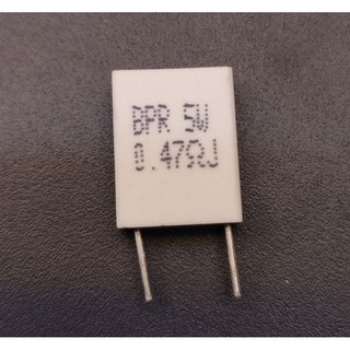 Điện trở sứ 0.47r 5w loại đứng