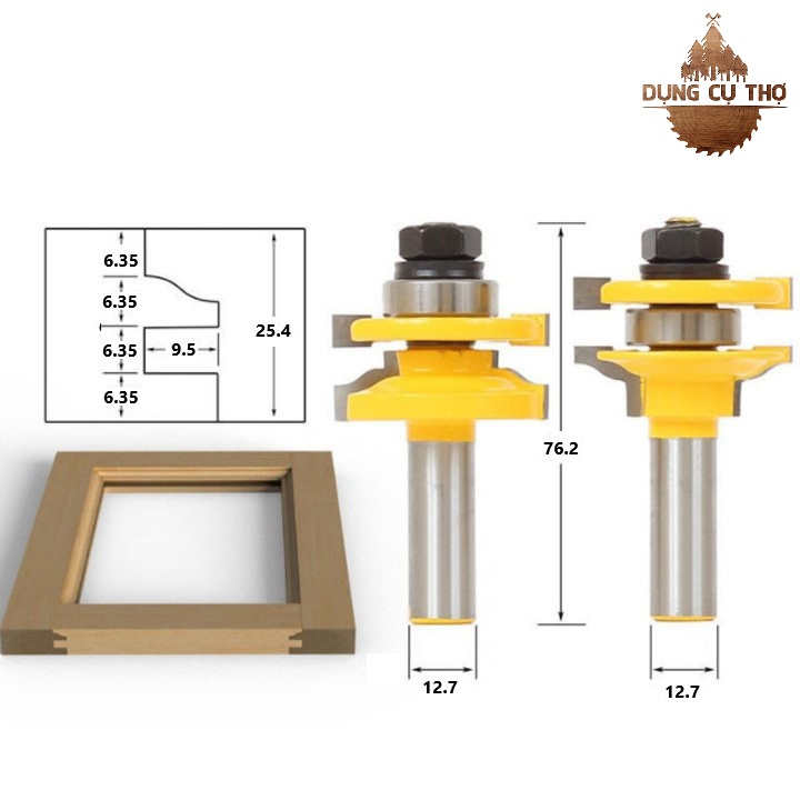BỘ 2 MŨI SOI GHÉP MỘNG TỦ BẾP MUWANG CÁNH SEN