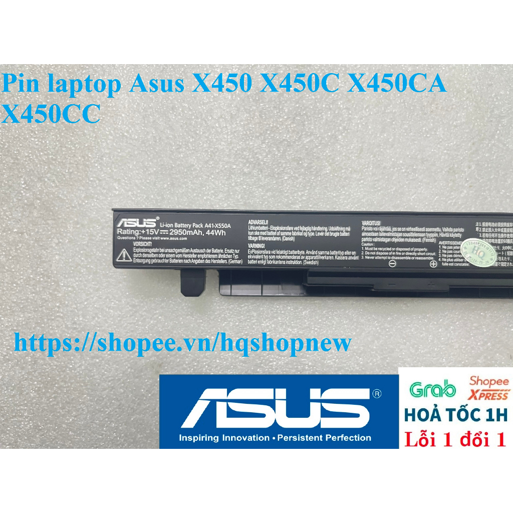 ⚡ Pin laptop Asus X450 X450C X450CA X450CC