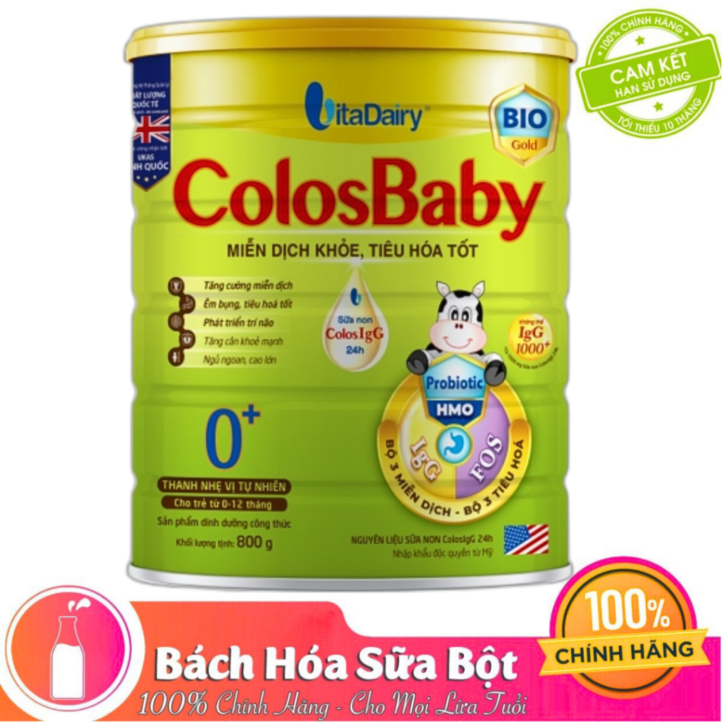 Sữa Bột Vitadairy Colosbaby Bio Gold 0+ (800g)