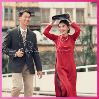 Áo dài nữ cách tân dáng suông chất lụa tây thi, kiểu dáng trẻ trung năng động