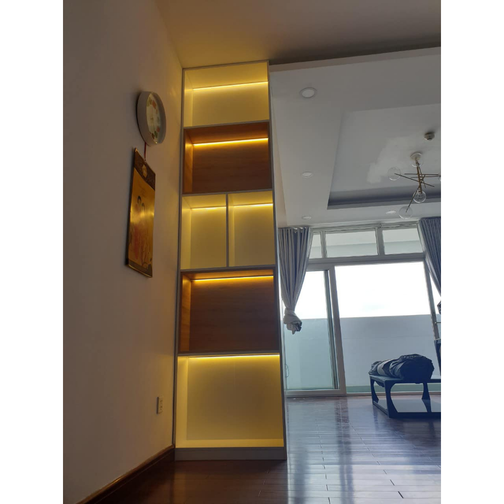 Máng nhôm định hình  gắn led dán, led thanh 1 mét