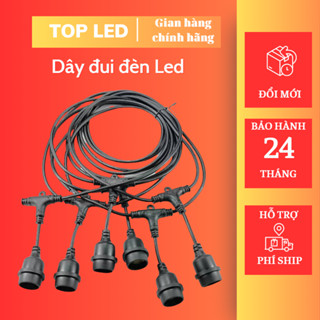 Dây đèn trang trí 5m 10 đui, 8m 15 đui, 10m 20 đui trang ngoài trời, sân vườn, ban công, quán cafe,quán ăn, cửa hàng