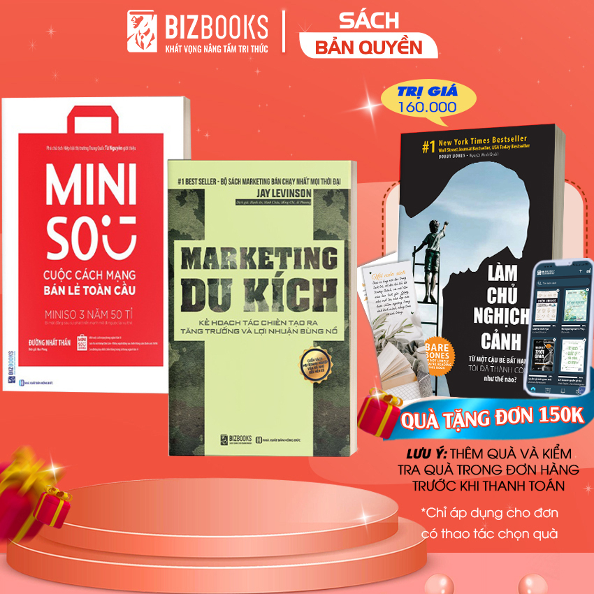 Combo Sách: Miniso - Cuộc cách mạng bán lẻ toàn cầu & Marketing du kích: Kế hoạch tác chiến tạo lợi nhuận bùng nổ - BIZ