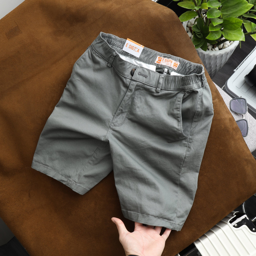 Short Nam Esigma chất kaki thun dày mịn, from chuẩn tôn dáng, dễ mặc Size 29-36 vnxk lưng thun co giản