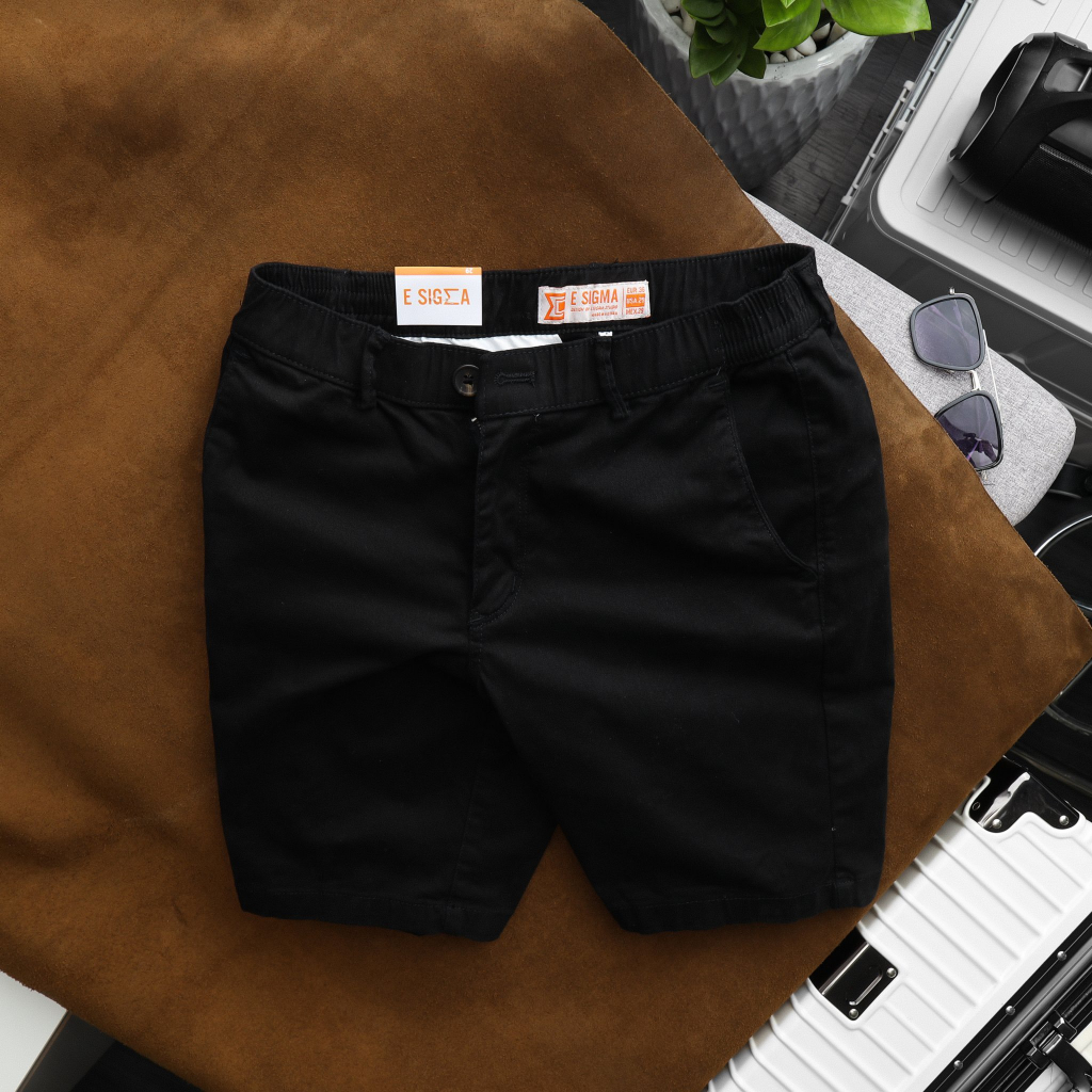 Short Nam Esigma chất kaki thun dày mịn, from chuẩn tôn dáng, dễ mặc Size 29-36 vnxk lưng thun co giản