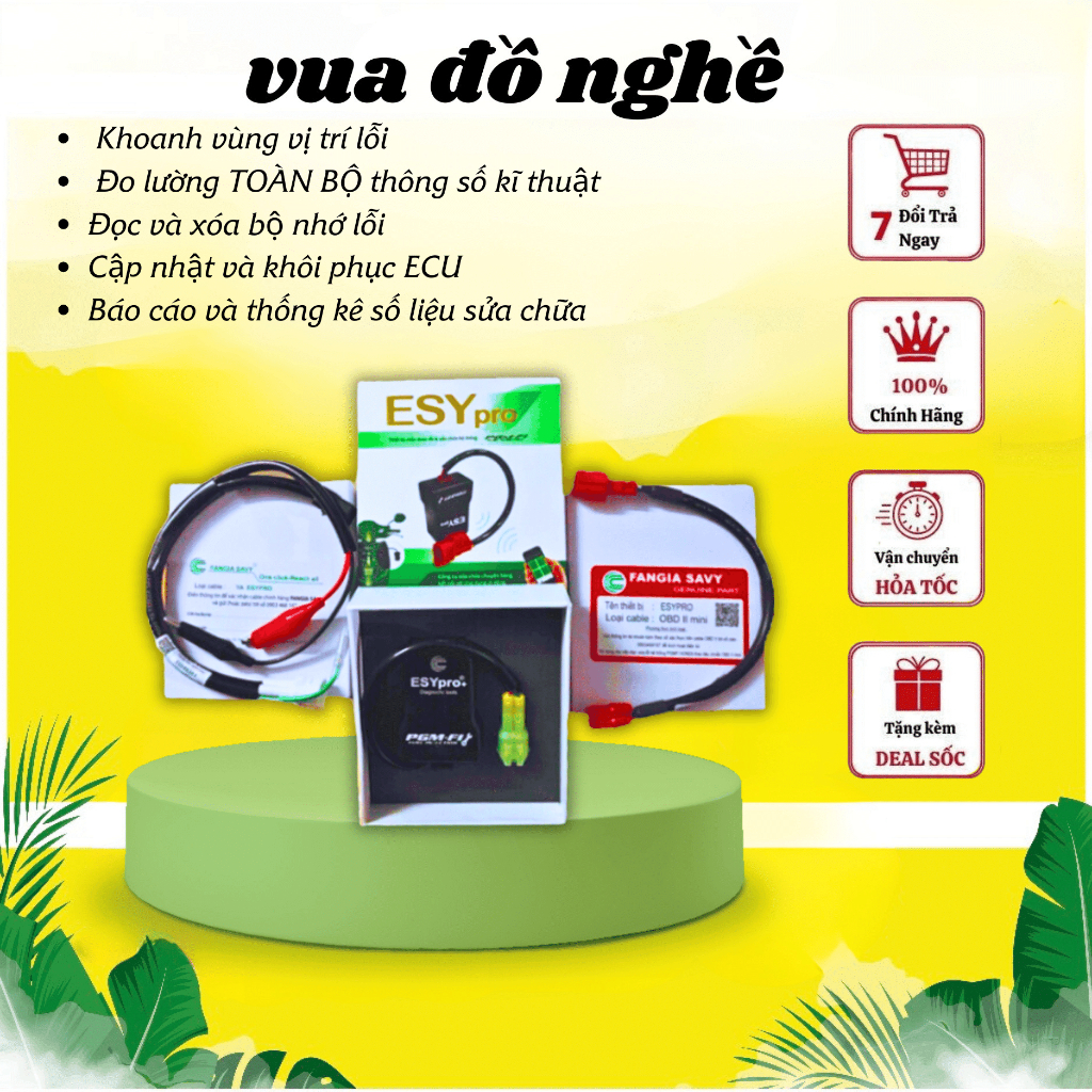 Thiết Bị Đọc Xoá Lỗi vuadonghe89 Nâng Cấp Phần Mềm Xe Máy Honda + Yamaha + SH 2020-ESYPRO ( tặng kèm