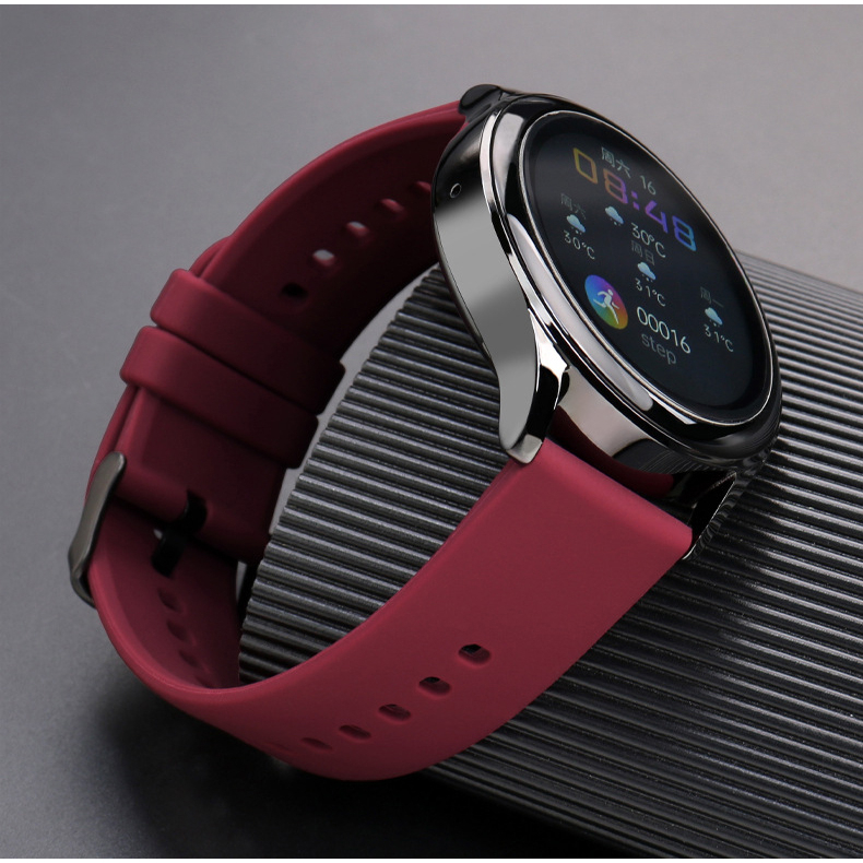 DÂY SILICON CHỐT THÔNG MINH 20MM VÀ 22MM KHÓA THÉP ĐEN SANG TRỌNG