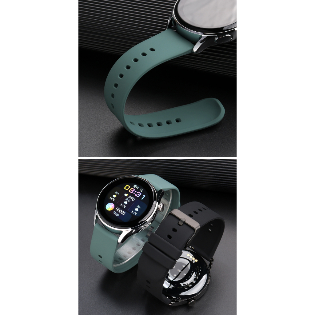 DÂY SILICON CHỐT THÔNG MINH 20MM VÀ 22MM KHÓA THÉP ĐEN SANG TRỌNG