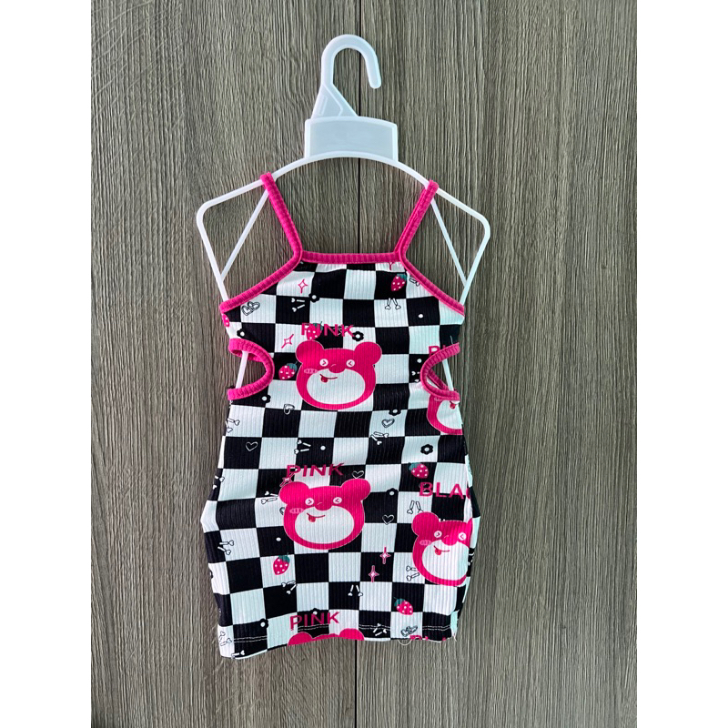 đồ bộ bé gái (8-25kg) đầm body khoét eo vải coton 4D, thun co dãn