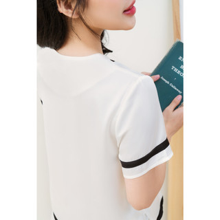 Bộ Đồ Ngủ Lụa Basic Trắng Viền Đen Thanh Lịch Loirechic LPD21