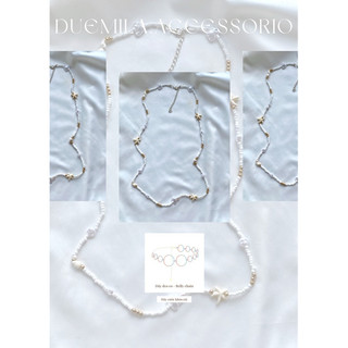 Dây đeo eo ốc sao biển hạt đục - Belly Chain